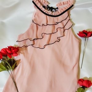BCX peach sleeveless blouse